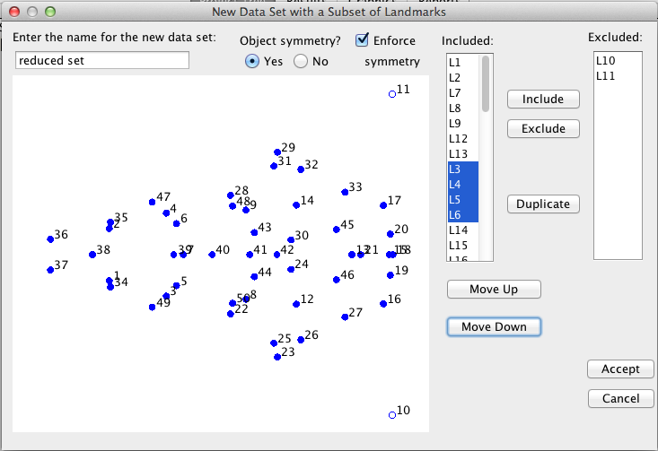 user interface Preliminaries > Selerct Landmarks